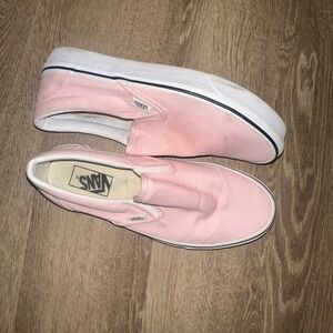 Vans Light Pink Canvas Slip-Ons